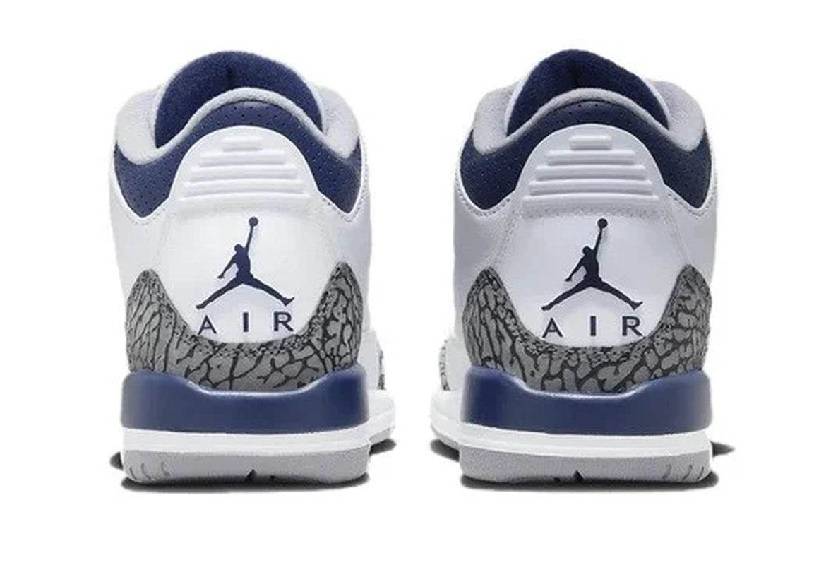 Big Kid'S 3 Retro White/Midnight Navy (DM0967 140) - 4.5