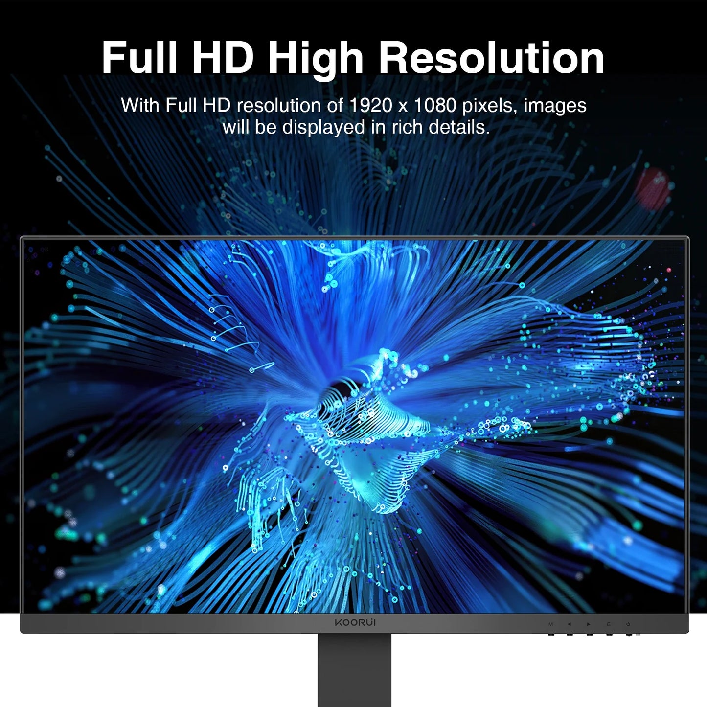 24" 1080P Computer Monitor, 75Hz, Frameless, HDMI, VGA, 75 X 75 Mm VESA, Tilt, Black, 24N1A