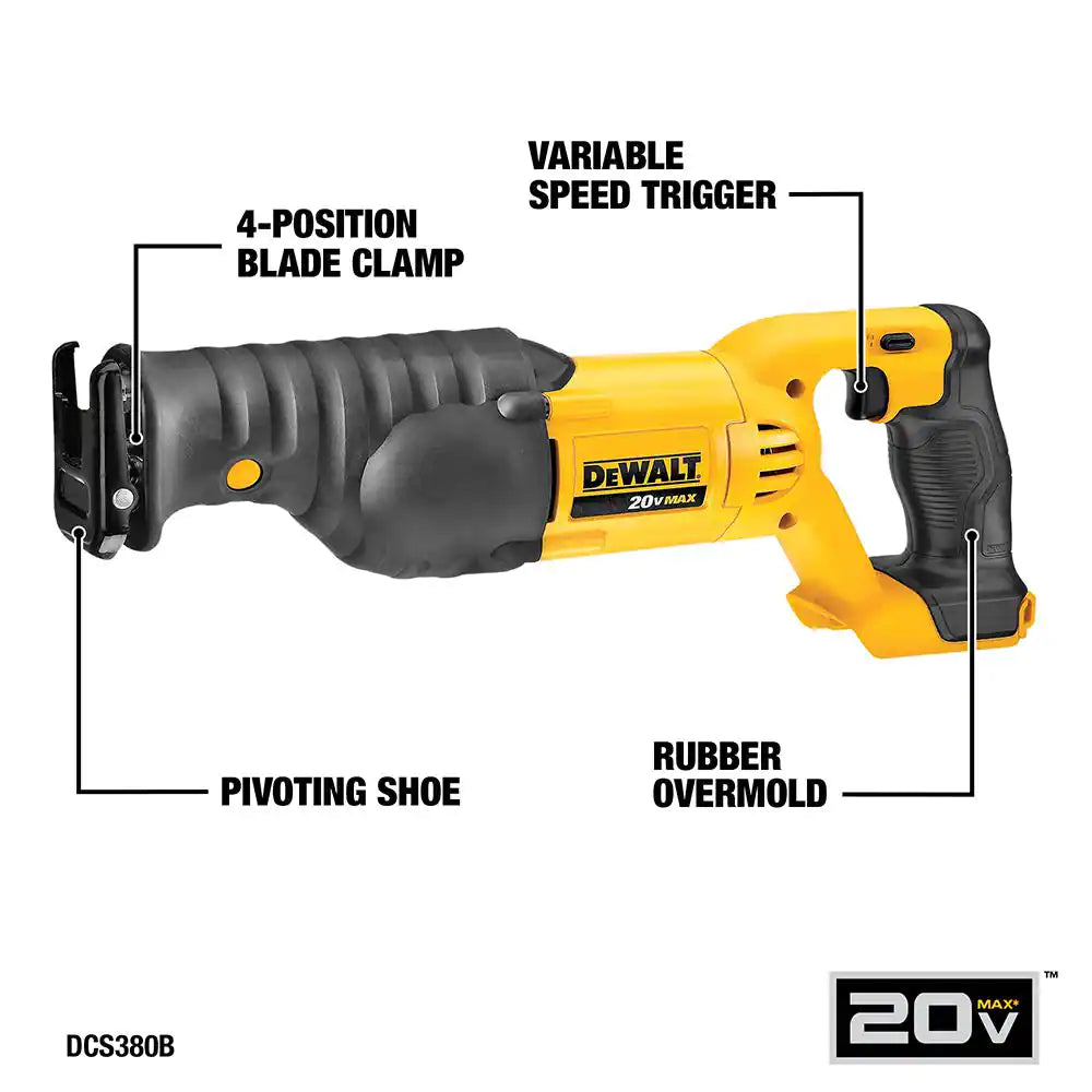 20V MAX Lithium-Ion Cordless 5 Tool Combo Kit with (2) 20V 4.0Ah Battery, (1) 20V 2.0Ah Battery, and Charger