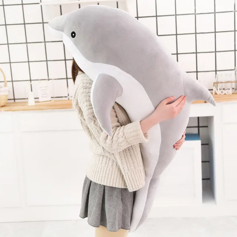 30CM Dolphin Doll Pillow Plush Toy Cute Marine Animal Rag Doll Children'S Doll