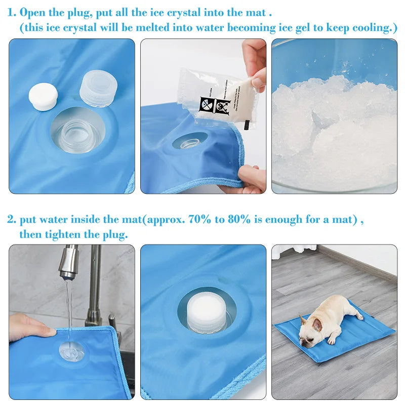 Pet Dog Cooling Mat Ice Pad Teddy Mattress Pet Cool Mat Bed Cat Summer Keep Cool Pet Gel Cooling Dog Mat for Dogs