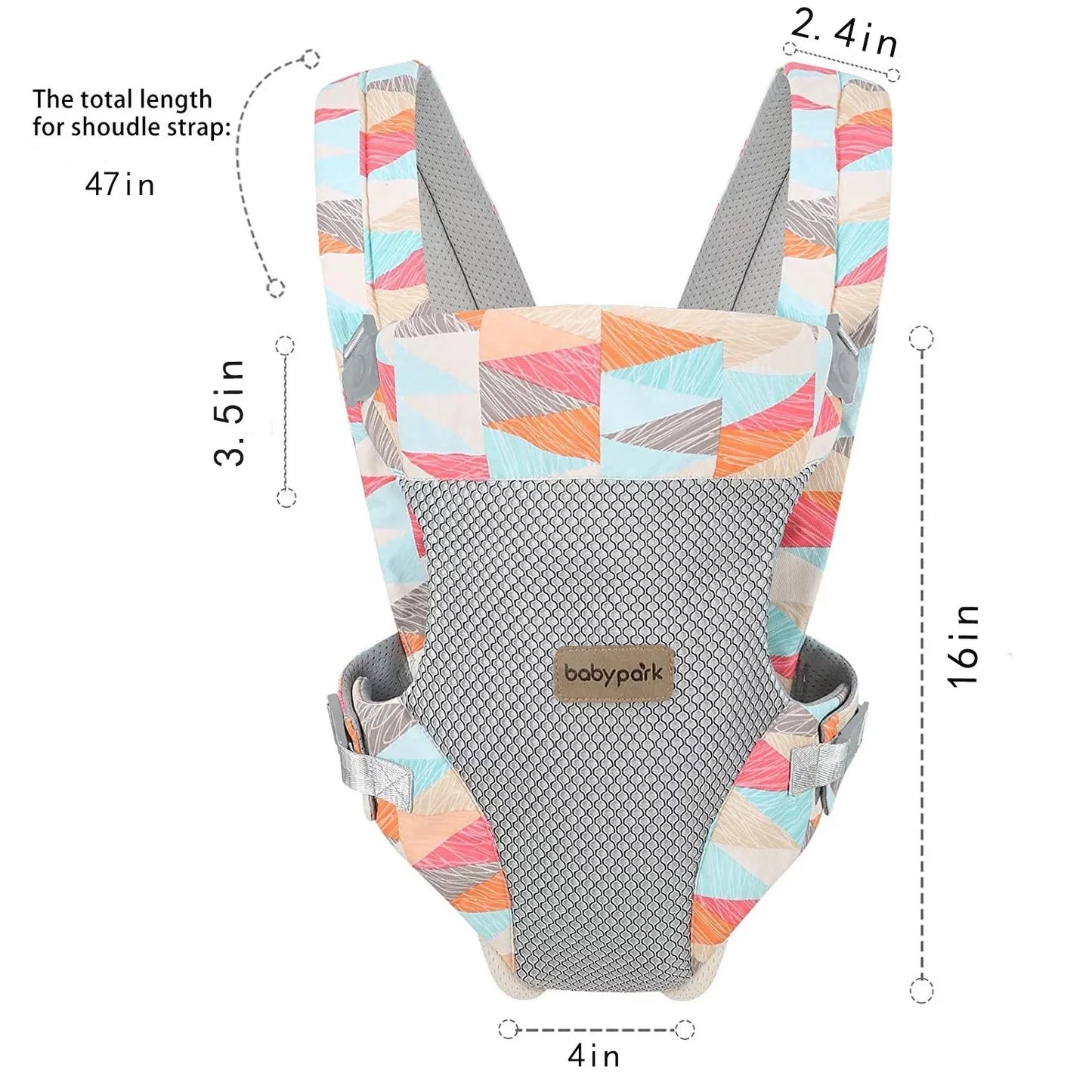 Baby Carrier, 4-In-1 Leaf Baby Carrier, Front and Back Baby Sling with Adjustable Holder