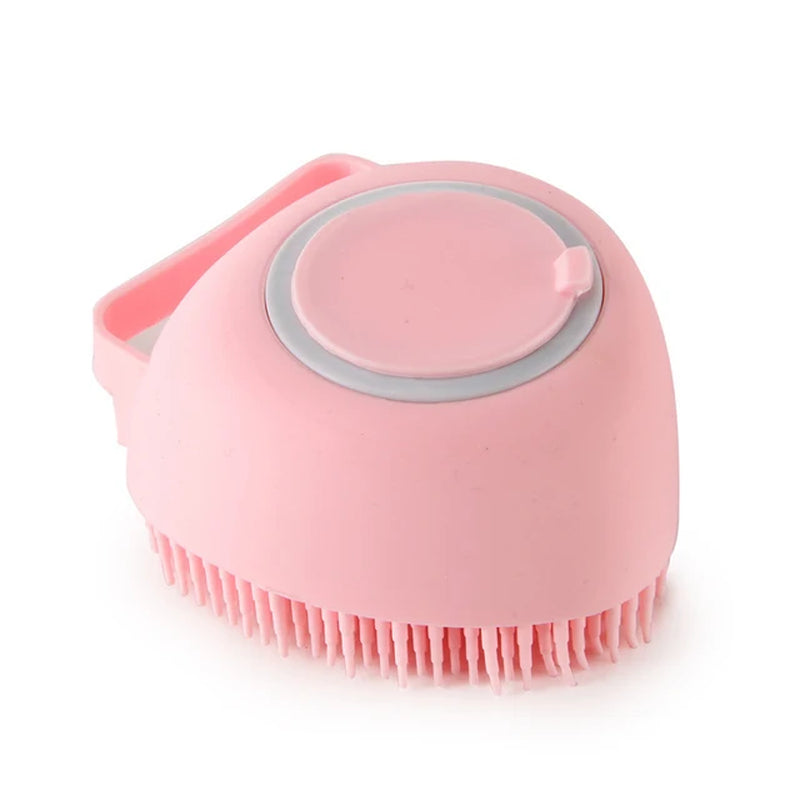 Silicone Dog Cat Shower Brush Pet Shampoo Dispenser Massager Bath Brush Bathroom Puppy Washing Grooming Brush Dog Accessories