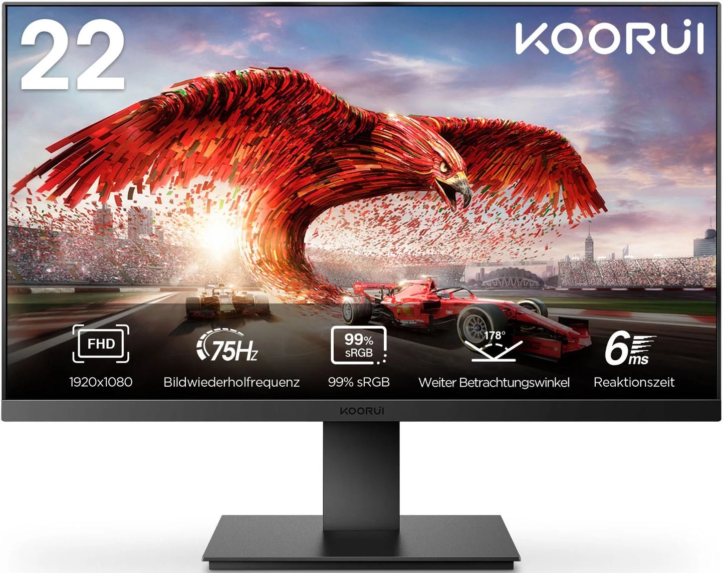 22"Gaming Monitor,100Hz,Freesync,Built-In Speakers,Fhd (1920X1080P)Computer Monitor,Hdmi Ports,S01