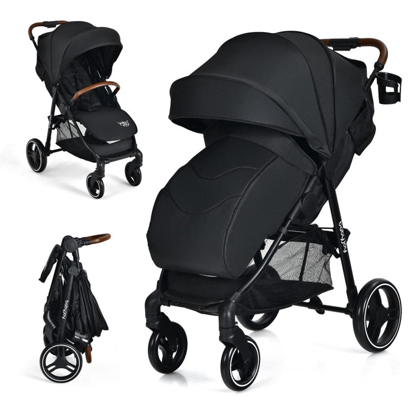 High Landscape Baby Stroller with Easy One-Hand Fold Design