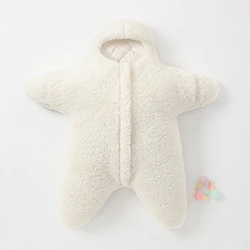 0-9 Months Newborn Clothes Winter Keeping Warm Baby Sleeping Bag Soft Fleece Infant Sleepsack Cute Starfish Baby Siamese Clothes