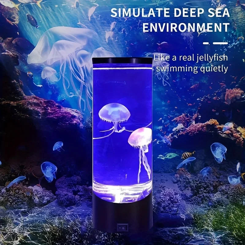 LED Fantasy Jellyfish Lamps Color Changing Jellyfish Tank Aquarium Lamp USB Battery Power Relaxing Mood Night Light